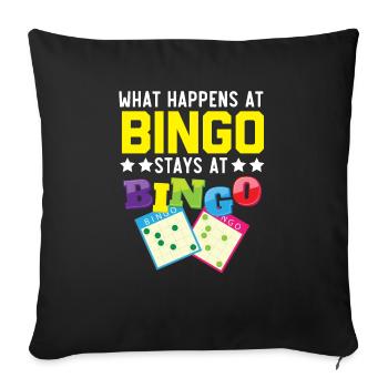 Bingo Player Bingo Caller Bing Lover Casino - Sofa pillowcase 17,3'' x 17,3'' (45 x 45 cm) - black - Front