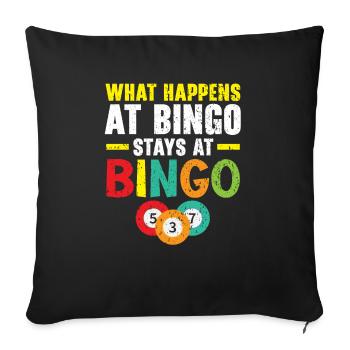 Bingo Player Bingo Caller Bing Lover Casino - Sofa pillowcase 17,3'' x 17,3'' (45 x 45 cm) - black - Front
