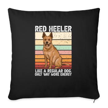 Australian Cattle Dog Red Blue Heeler - Sofakissenbezug 45 x 45 cm - Schwarz - Vorne