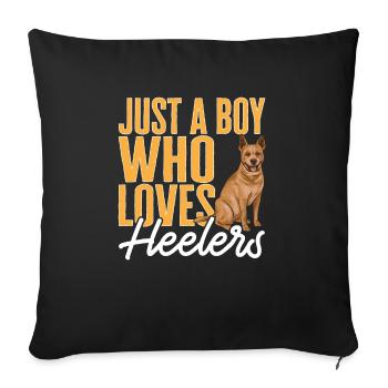 Australian Cattle Dog Red Blue Heeler - Sofa pillowcase 17,3'' x 17,3'' (45 x 45 cm) - black - Front