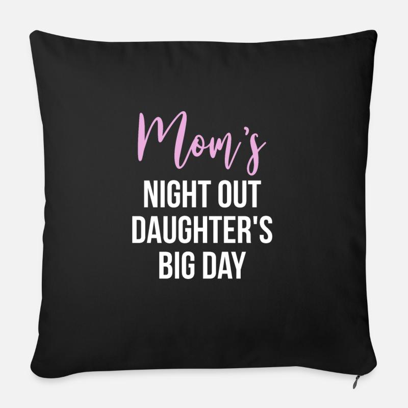 Brides Mom Mother Of The Bride Mutter Der Braut - Sofakissenbezug 45 x 45 cm - Schwarz