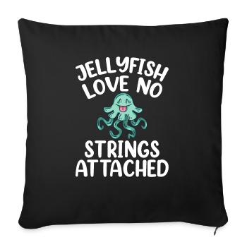 Méduses Méduses Ocean Sea Life Motif - Housse de coussin décorative 45 x 45 cm - noir - Devant