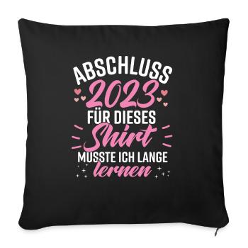 Abschluss 2023 - Sofakissenbezug 45 x 45 cm - Schwarz - Vorne