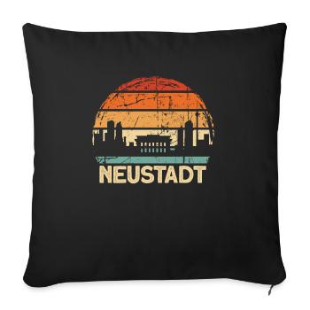 New Town - Sofa pillowcase 17,3'' x 17,3'' (45 x 45 cm) - black - Front