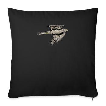 Sperber Vogel I Greifvogel Motiv für Ornithologen - Sofakissenbezug 45 x 45 cm - Schwarz - Vorne