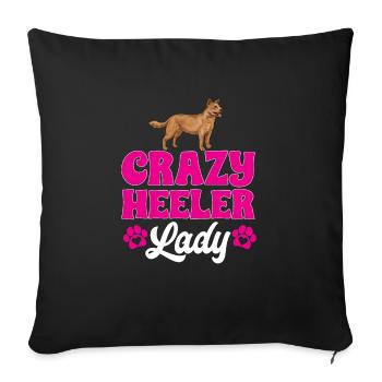 Australian Cattle Dog Red Blue Heeler - Sofa pillowcase 17,3'' x 17,3'' (45 x 45 cm) - black - Front