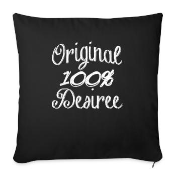 Original 100 % Désirée - Housse de coussin décorative 45 x 45 cm - noir - Devant