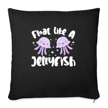 Méduses Méduses Ocean Sea Life Motif - Housse de coussin décorative 45 x 45 cm - noir - Devant