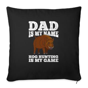 Schweinejagd-design Für Schweinejäger Papa - Sofa pillowcase 17,3'' x 17,3'' (45 x 45 cm) - black - Front