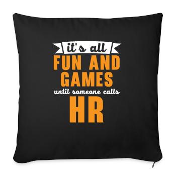 HR Manager Human Resource Employee Job Profession - Sofa pillowcase 17,3'' x 17,3'' (45 x 45 cm) - black - Front