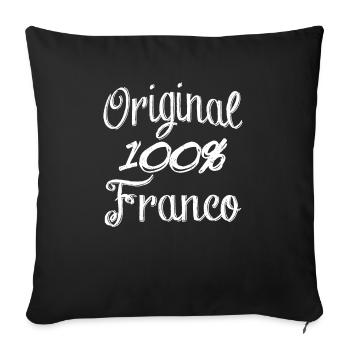 Original 100% Franco - Sofakissenbezug 45 x 45 cm - Schwarz - Vorne