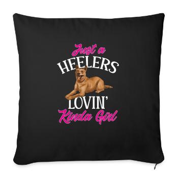 Australian Cattle Dog Red Blue Heeler - Sofa pillowcase 17,3'' x 17,3'' (45 x 45 cm) - black - Front