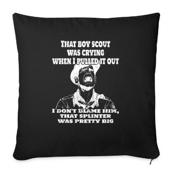 Scoutmaster – Funny Scout Guide - Sofa pillowcase 17,3'' x 17,3'' (45 x 45 cm) - black - Front