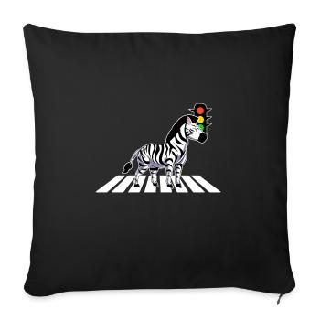 Zebra - Sofa pillowcase 17,3'' x 17,3'' (45 x 45 cm) - black - Front