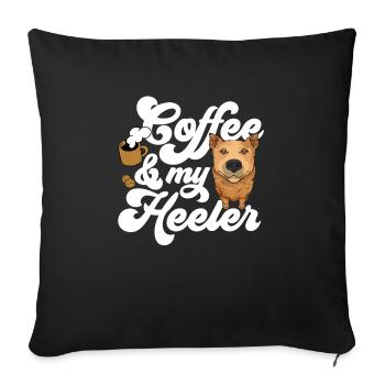 Australian Cattle Dog Red Blue Heeler - Sofa pillowcase 17,3'' x 17,3'' (45 x 45 cm) - black - Front
