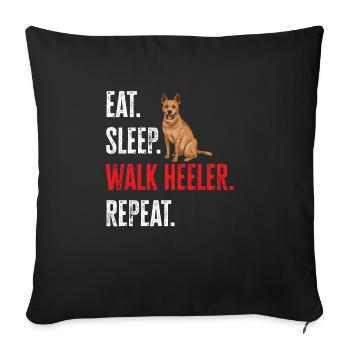 Australian Cattle Dog Red Blue Heeler - Sofa pillowcase 17,3'' x 17,3'' (45 x 45 cm) - black - Front
