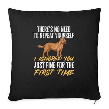 Australian Cattle Dog Red Blue Heeler - Sofa pillowcase 17,3'' x 17,3'' (45 x 45 cm) - black - Front