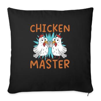 Chicken Farmer Chicken Whisperer Farm Animal - Sofa pillowcase 17,3'' x 17,3'' (45 x 45 cm) - black - Front