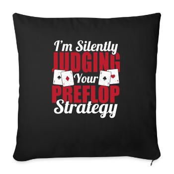 Juger votre stratégie de préflop As Spades Poker Ch - Housse de coussin décorative 45 x 45 cm - noir - Devant