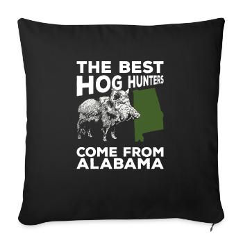 Schweinejagd Alabama Design Für Die Schweinejagd - Sofa pillowcase 17,3'' x 17,3'' (45 x 45 cm) - black - Front