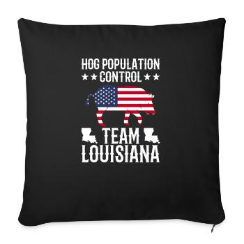 Schweinejagd Louisiana Design Für Die - Sofa pillowcase 17,3'' x 17,3'' (45 x 45 cm) - black - Front