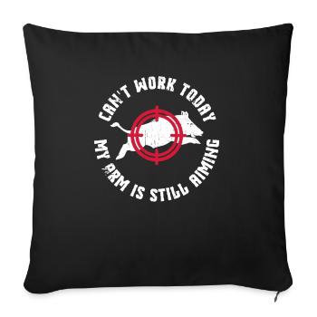 Schweinejagd-design Für Die Wildschweinjagd - Sofa pillowcase 17,3'' x 17,3'' (45 x 45 cm) - black - Front