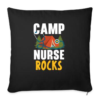 Camp Krankenschwester Camping Krankenschwester Krankenschwester Camper - Sofakissenbezug 45 x 45 cm - Schwarz - Vorne