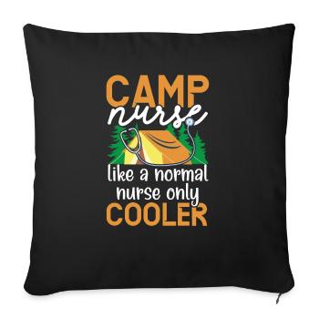 Camp Krankenschwester Camping Krankenschwester Krankenschwester Camper - Sofakissenbezug 45 x 45 cm - Schwarz - Vorne