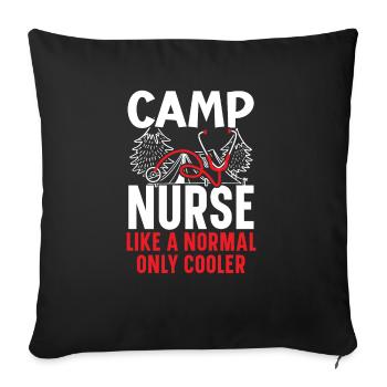 Camp Krankenschwester Camping Krankenschwester Krankenschwester Camper - Sofakissenbezug 45 x 45 cm - Schwarz - Vorne