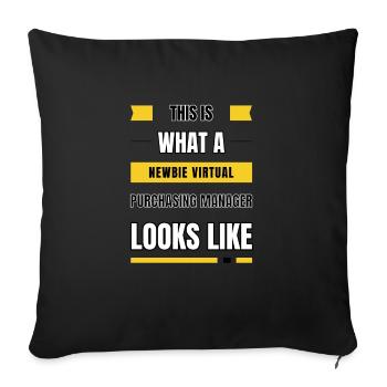 Newbie virtual purchasing manager - Sofa pillowcase 17,3'' x 17,3'' (45 x 45 cm) - black - Front