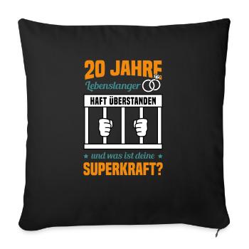 Hochzeitstag Jubiläum Verheiratet Ehe Ehemann - Sofakissenbezug 45 x 45 cm - Schwarz - Vorne