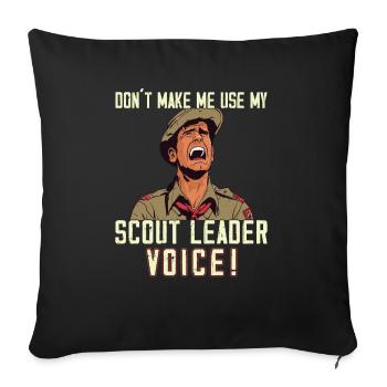 Camping Scoutmaster - Drôle de chef scout - Housse de coussin décorative 45 x 45 cm - noir - Devant