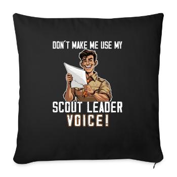 Camping Scoutmaster - Drôle de chef scout - Housse de coussin décorative 45 x 45 cm - noir - Devant