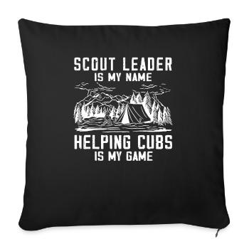 Camping Scoutmaster - Drôle de chef scout - Housse de coussin décorative 45 x 45 cm - noir - Devant