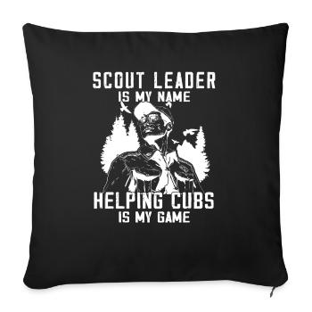Camping Scoutmaster - Drôle de chef scout - Housse de coussin décorative 45 x 45 cm - noir - Devant