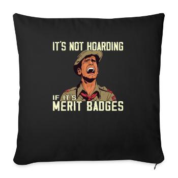 Camping Scoutmaster - Drôle de chef scout - Housse de coussin décorative 45 x 45 cm - noir - Devant