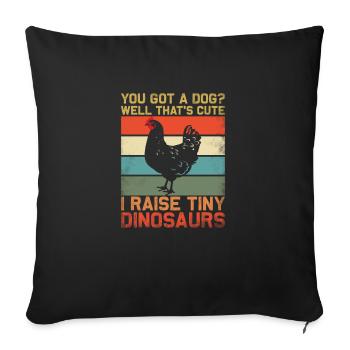 Éleveur de poulet Chuchoteur de poulet Animal de ferme - Housse de coussin décorative 45 x 45 cm - noir - Devant