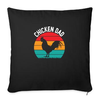 Éleveur de poulet Chuchoteur de poulet Animal de ferme - Housse de coussin décorative 45 x 45 cm - noir - Devant