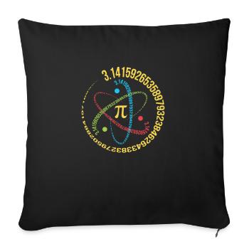 Amoureux des sciences Chimie Biologie Physique Maths - Housse de coussin décorative 45 x 45 cm - noir - Devant