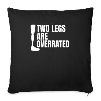 Cadeau de prothèse de jambe amputée - Housse de coussin décorative 45 x 45 cm - noir - Devant