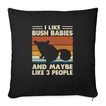 Galago - Housse de coussin décorative 45 x 45 cm - noir - Devant