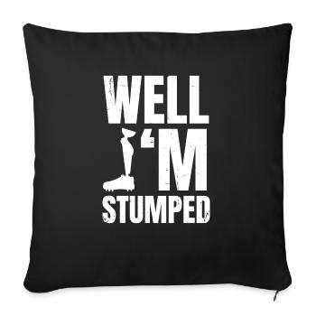 Cadeau de prothèse de jambe amputée - Housse de coussin décorative 45 x 45 cm - noir - Devant