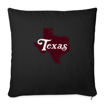 Texas Gift Huston Austin Dallas El Paso Rodeo - Sofa pillowcase 17,3'' x 17,3'' (45 x 45 cm) - black - Front