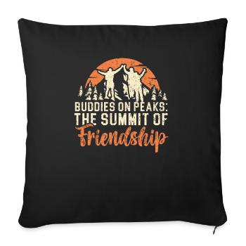Hiking Couple Hiking Buddy Mountain Climbing Hiker - Sofa pillowcase 17,3'' x 17,3'' (45 x 45 cm) - black - Front