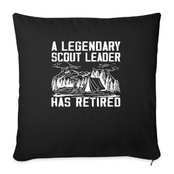 Camping Scoutisme - Drôle de guide scout - Housse de coussin décorative 45 x 45 cm - noir - Devant