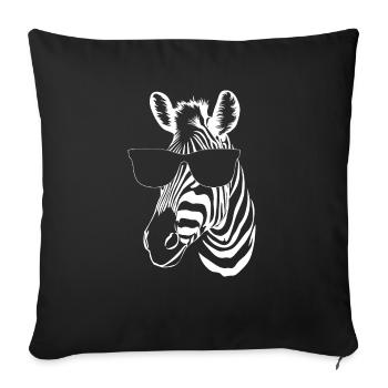 Zebra - Sofakissenbezug 45 x 45 cm - Schwarz - Vorne