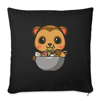 Mongooses Mongooses Meerkats - Sofa pillowcase 17,3'' x 17,3'' (45 x 45 cm) - black - Front