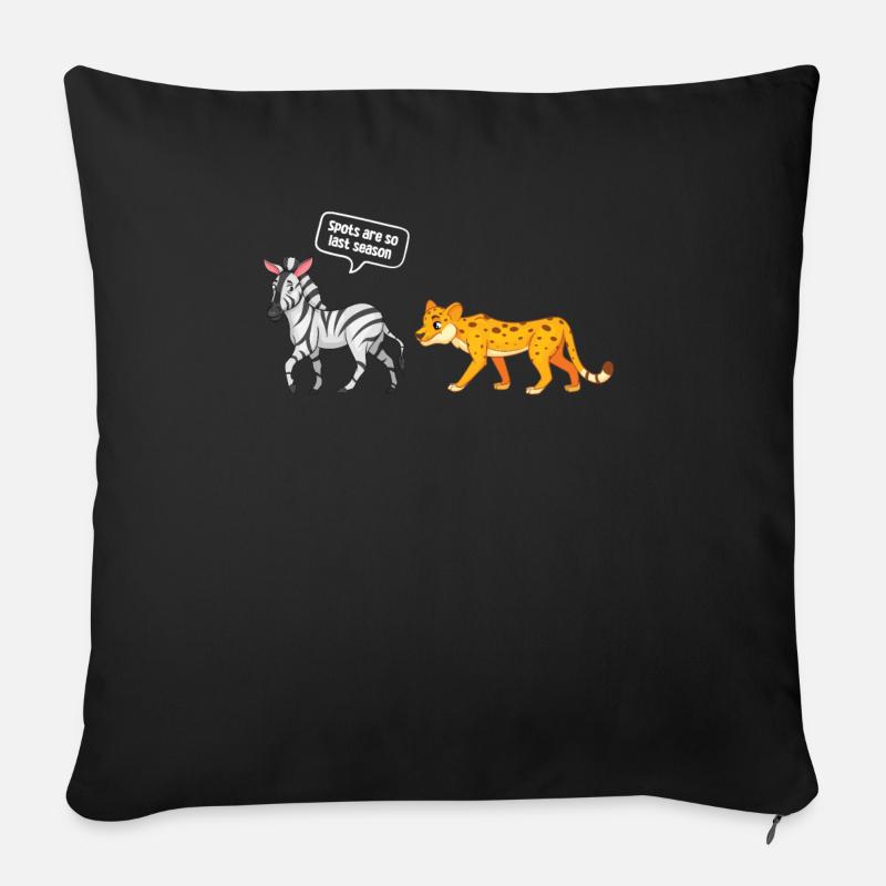 Zebra - Sofakissenbezug 45 x 45 cm - Schwarz
