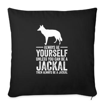 Jackal - Sofa pillowcase 17,3'' x 17,3'' (45 x 45 cm) - black - Front