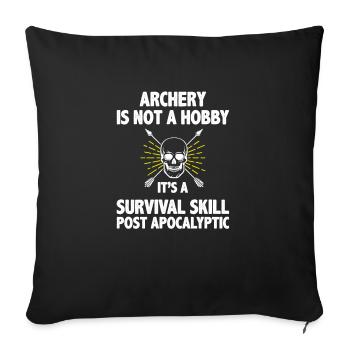 Archery Saying Funny Archer Quote Bow Archery - Sofa pillowcase 17,3'' x 17,3'' (45 x 45 cm) - black - Front